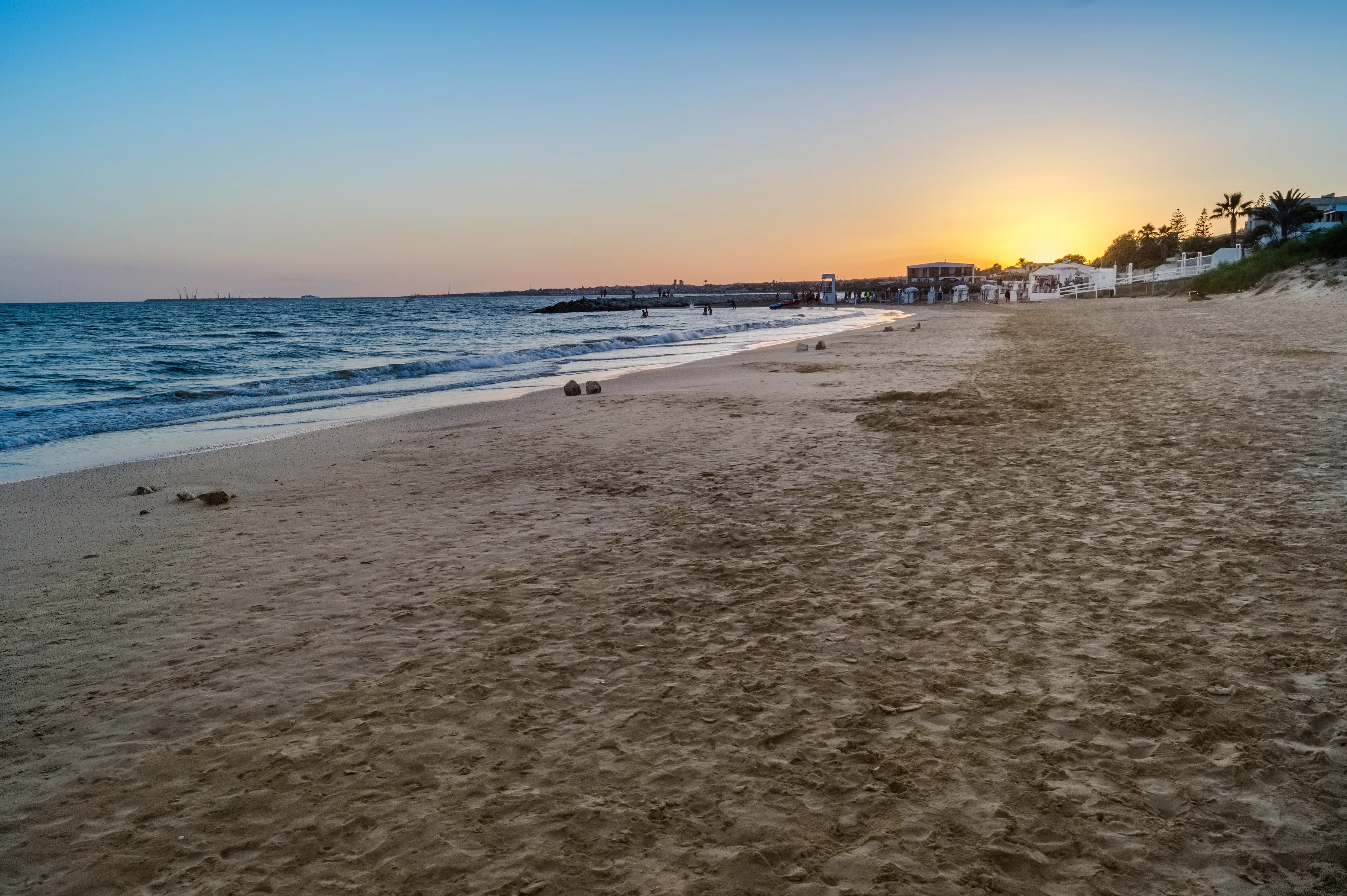 Spiaggia di Pozzallo al tramonto